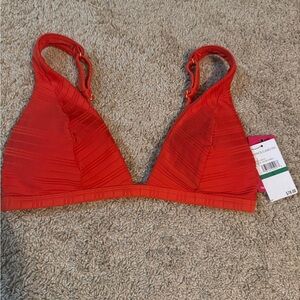 Vince Camuto Vibrant Red Triangle Bikini Top, Size L, NWT